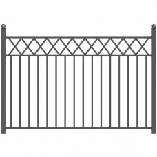 Aleko 8' x 5' Iron Steel Driveway Fence, Stockholm   553487107